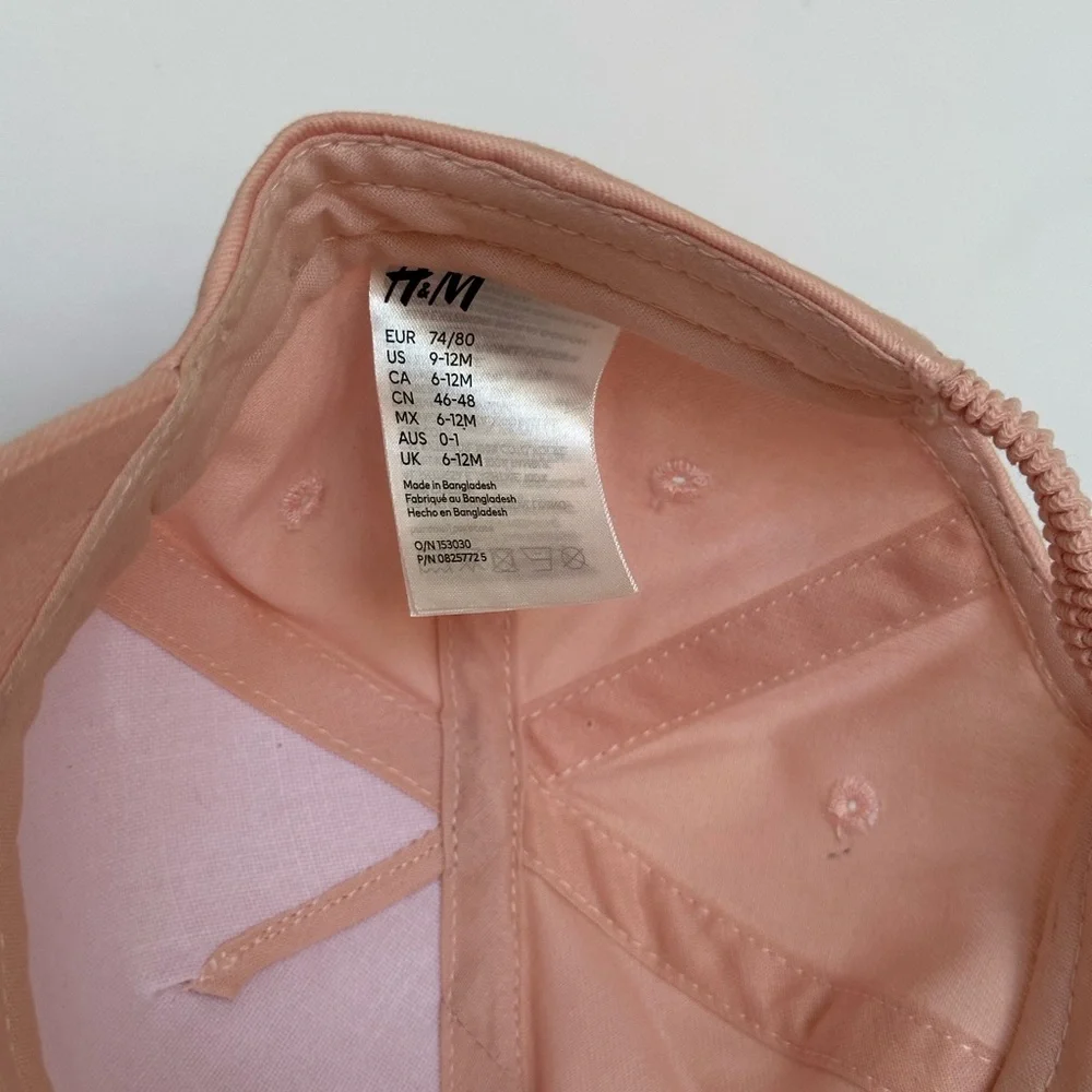 H&M | Cotton Baseball Cap in Powder Pink 9-12 Months